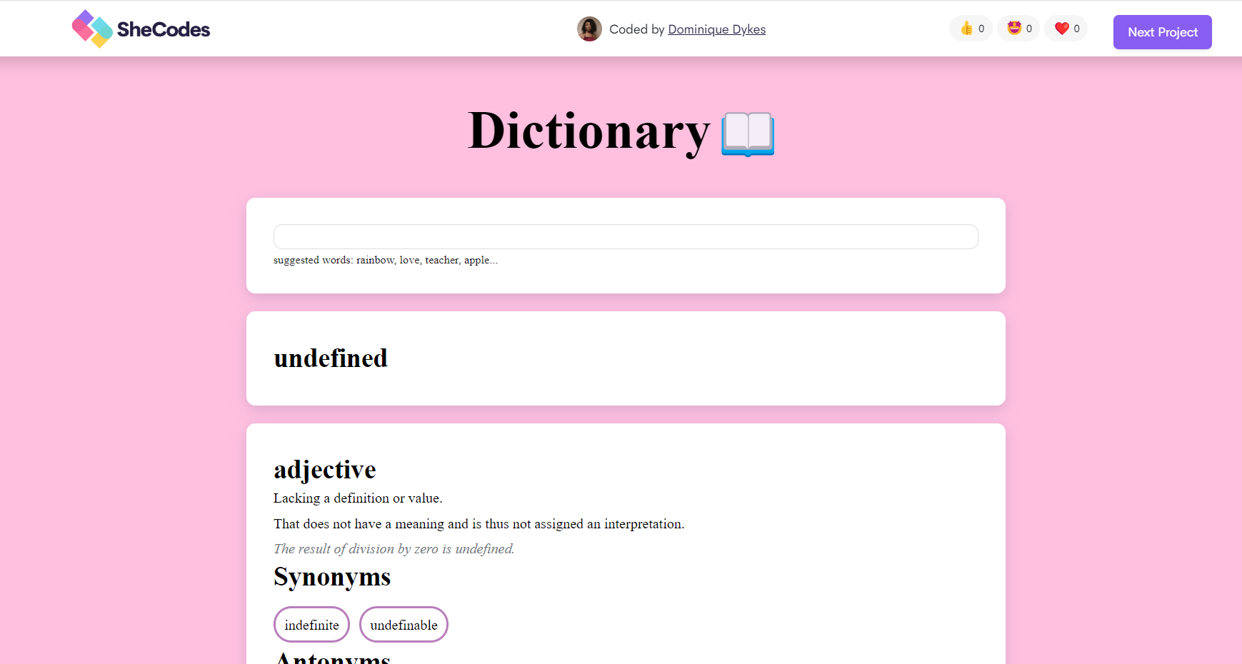 Using your own dictionary to research the world